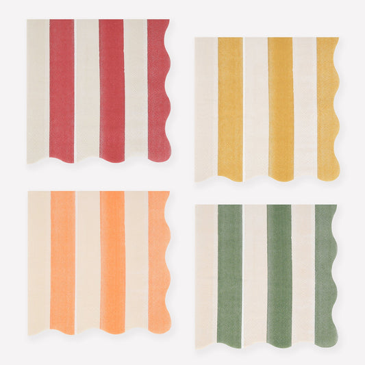 Fall Stripe Small Napkins