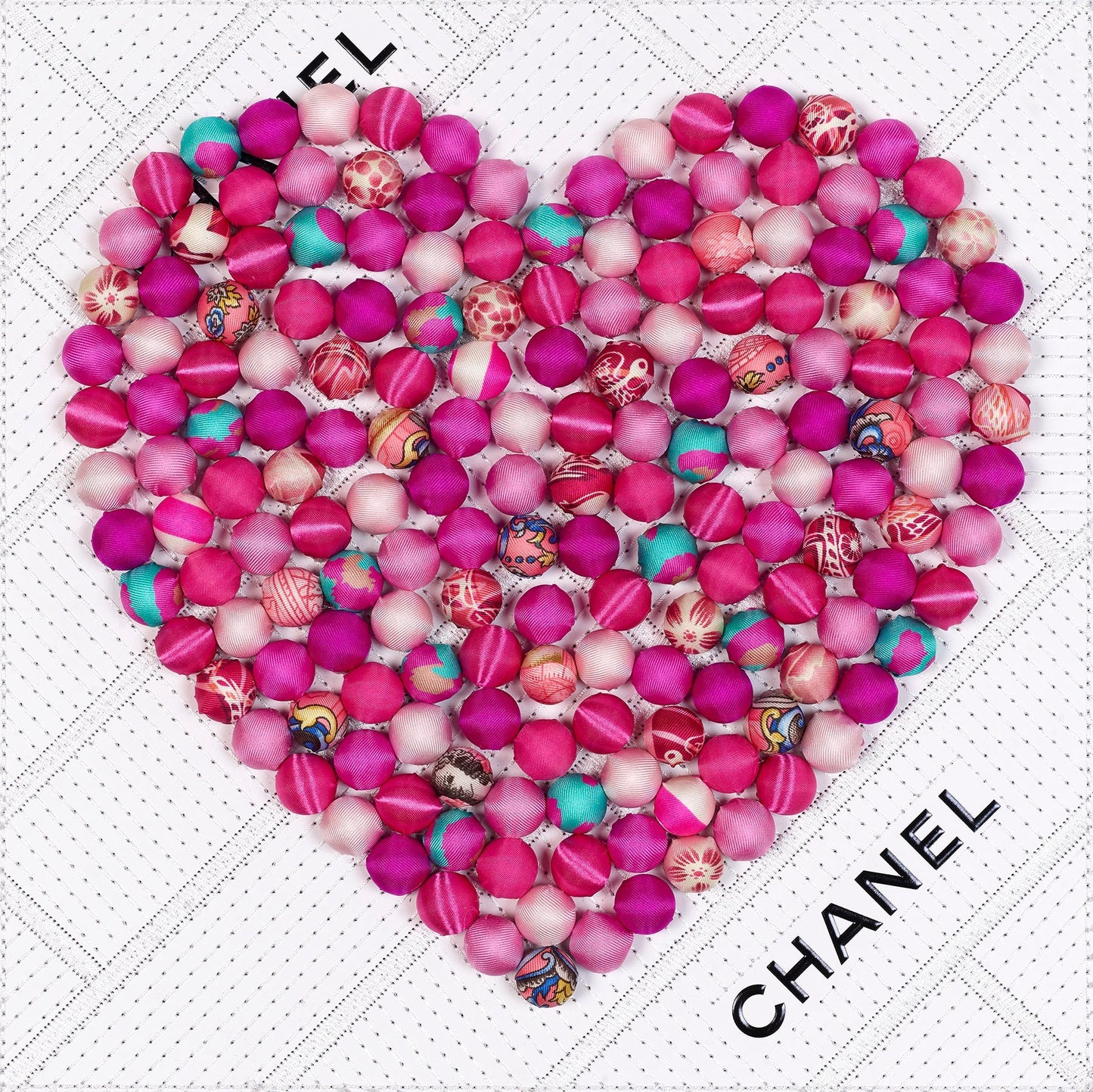 Pom Pom Heart 12"x12"
