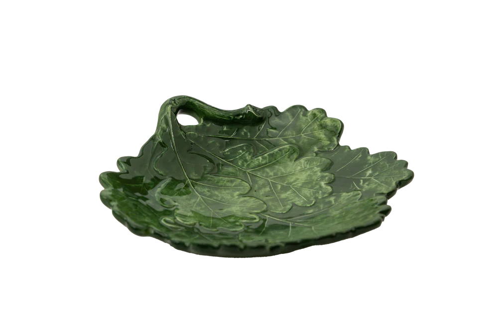 Green Oak Leaf Plate