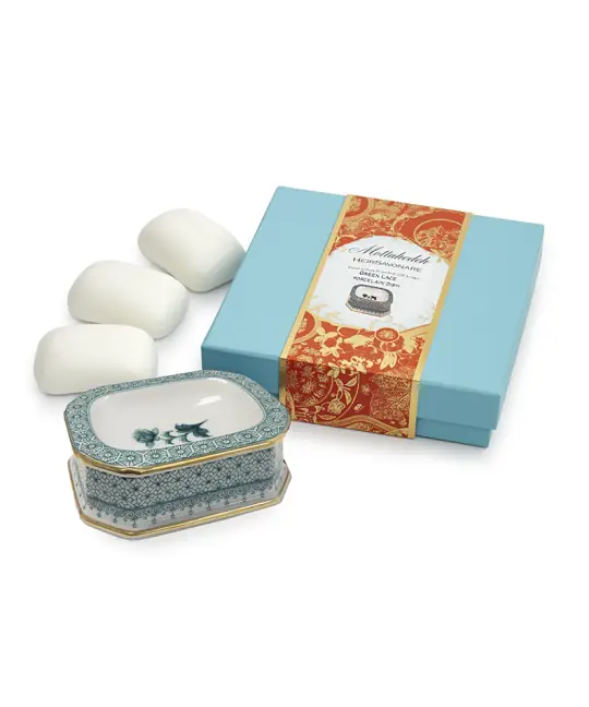 Mottahedeh Green Lace Soap Gift Set