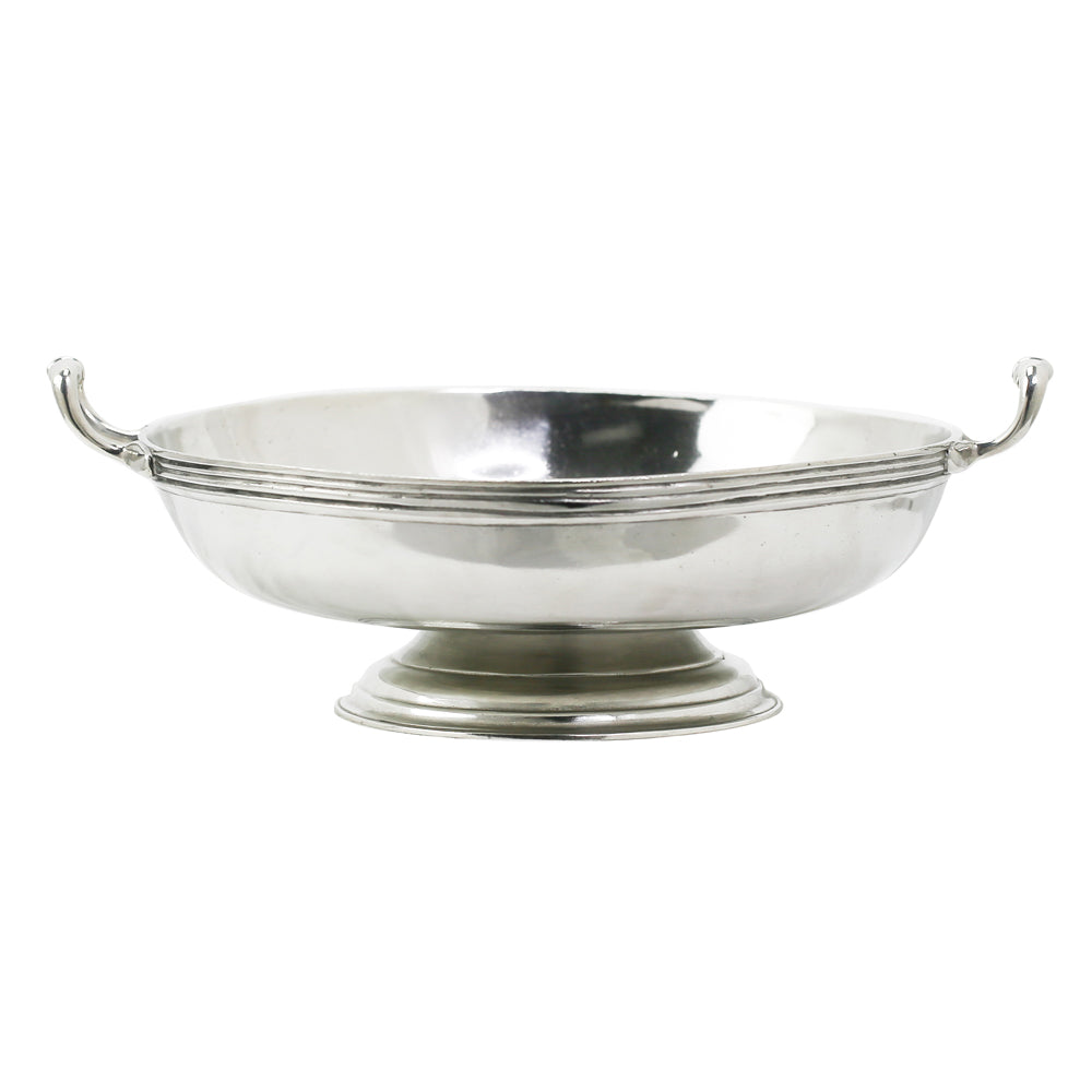 Round Footed Serving Bowl with Handles