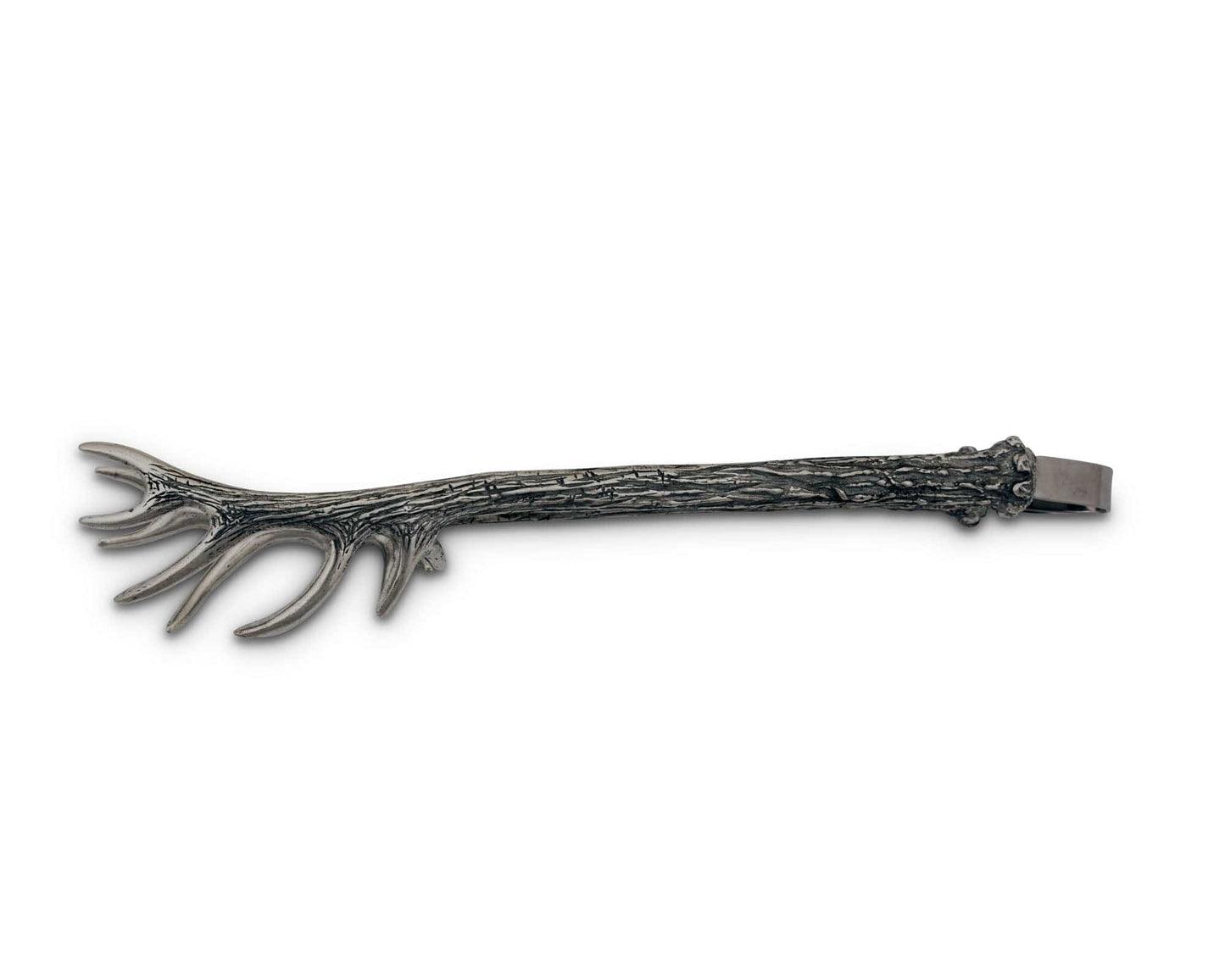 Antler Pattern Pewter Ice/Bread Tongs