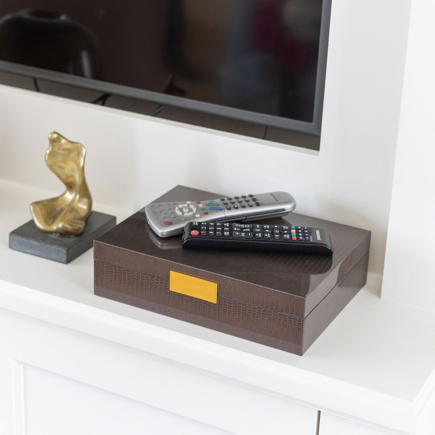 Lacquered Croc Storage Box