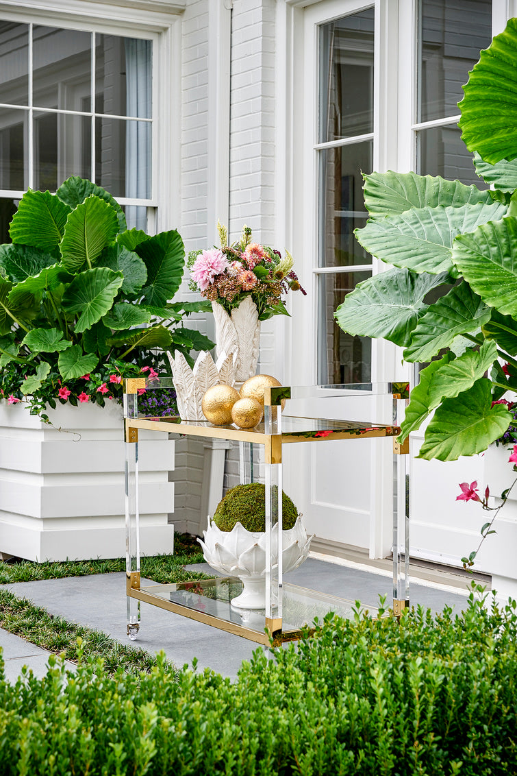 White Leaf Vase