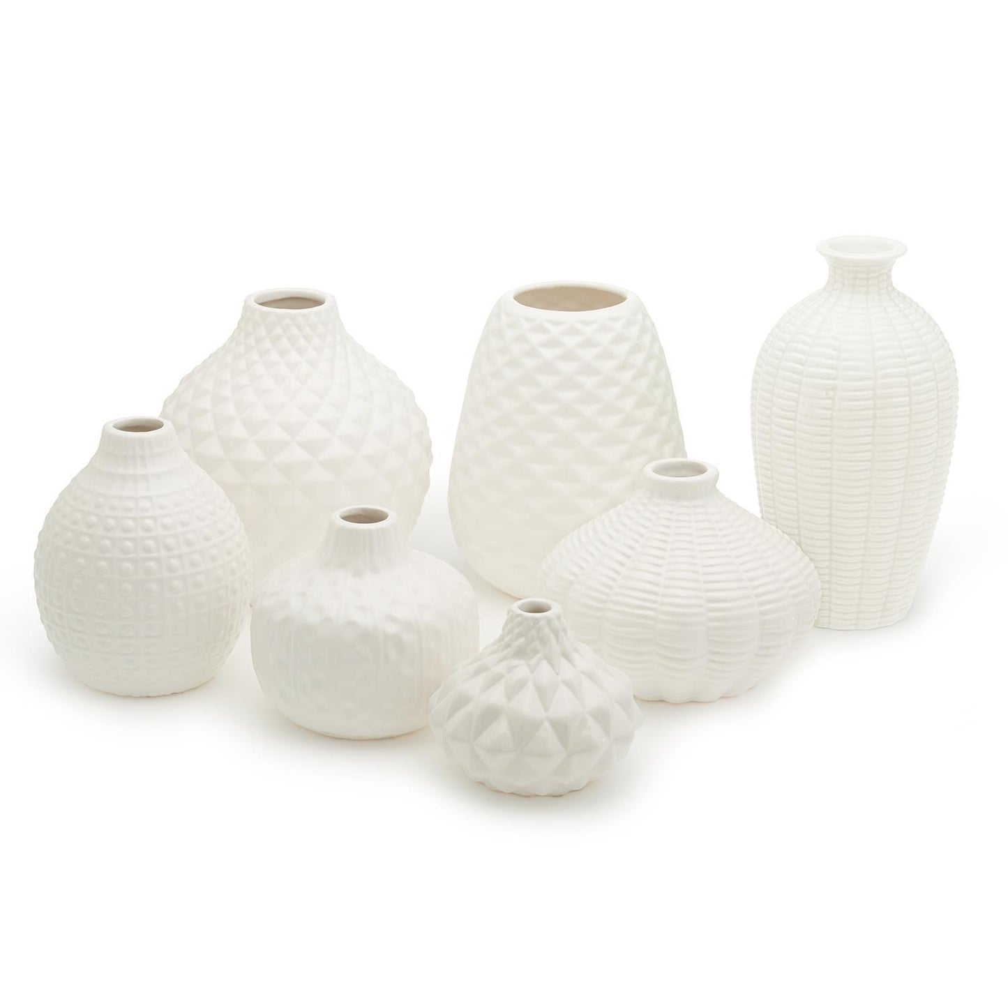 Artisan Carvings White Vases
