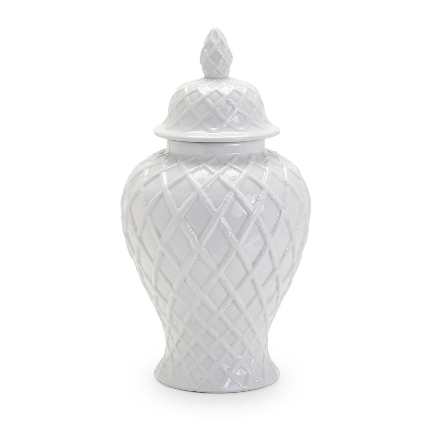 Bamboo Fretwork Temple Jar
