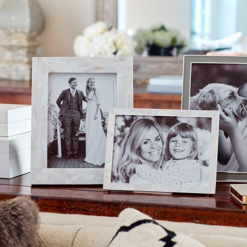 White Mother of Pearl Frames