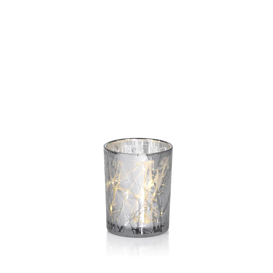 Silver Plated Branch Glass with LED Lights