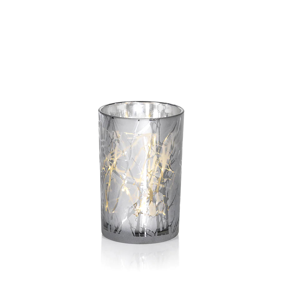 Silver Plated Branch Glass with LED Lights