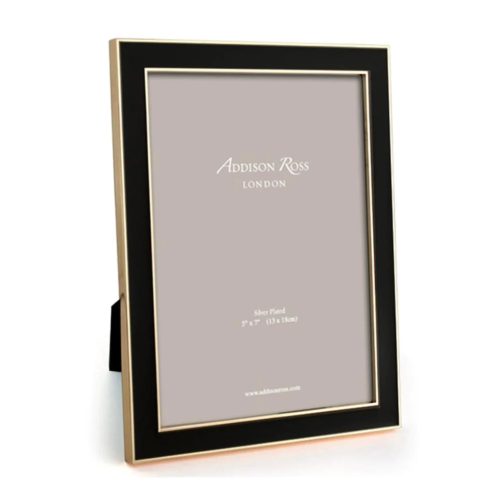 Enamel Frames with Gold Trim