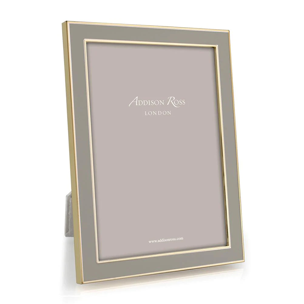 Enamel Frames with Gold Trim