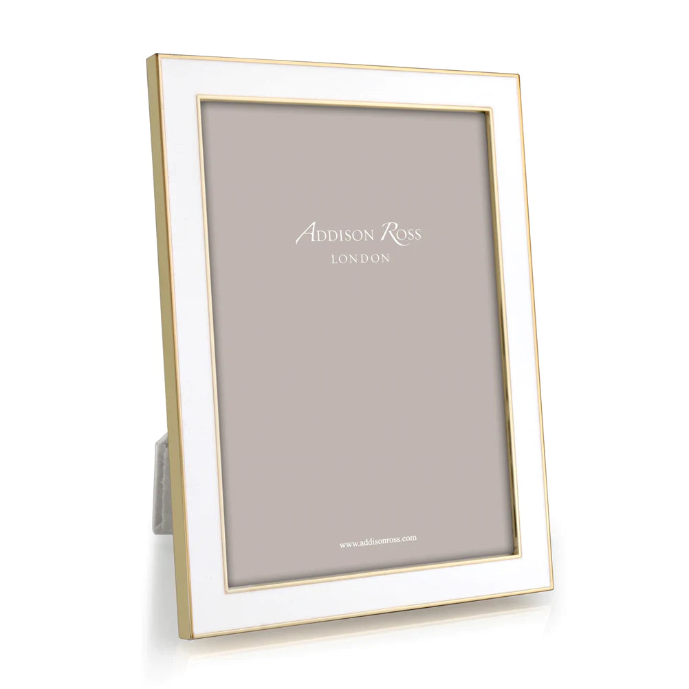 Enamel Frames with Gold Trim