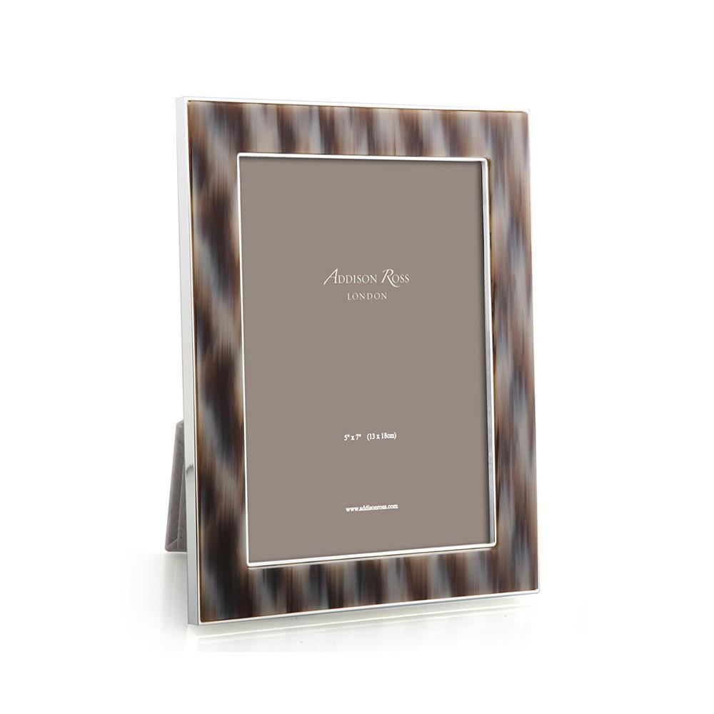 Faux Horn & Silver Photo Frame