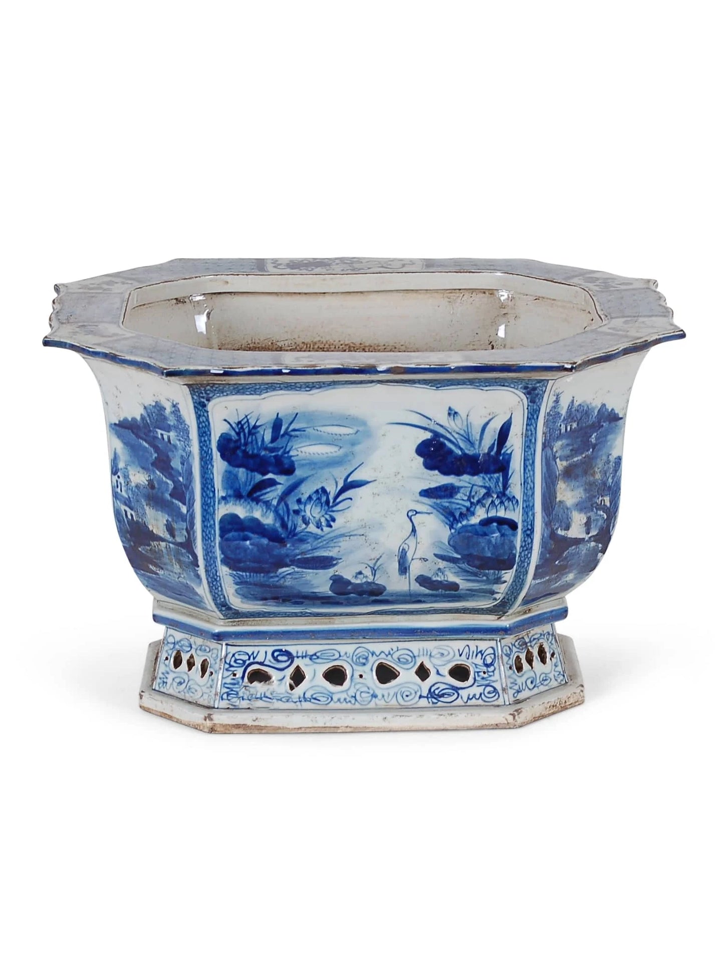 Blue & White Canton Planter