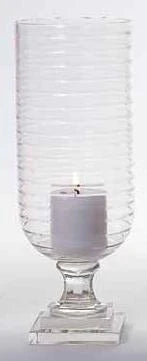 Ring Cut Glass Hurricanes