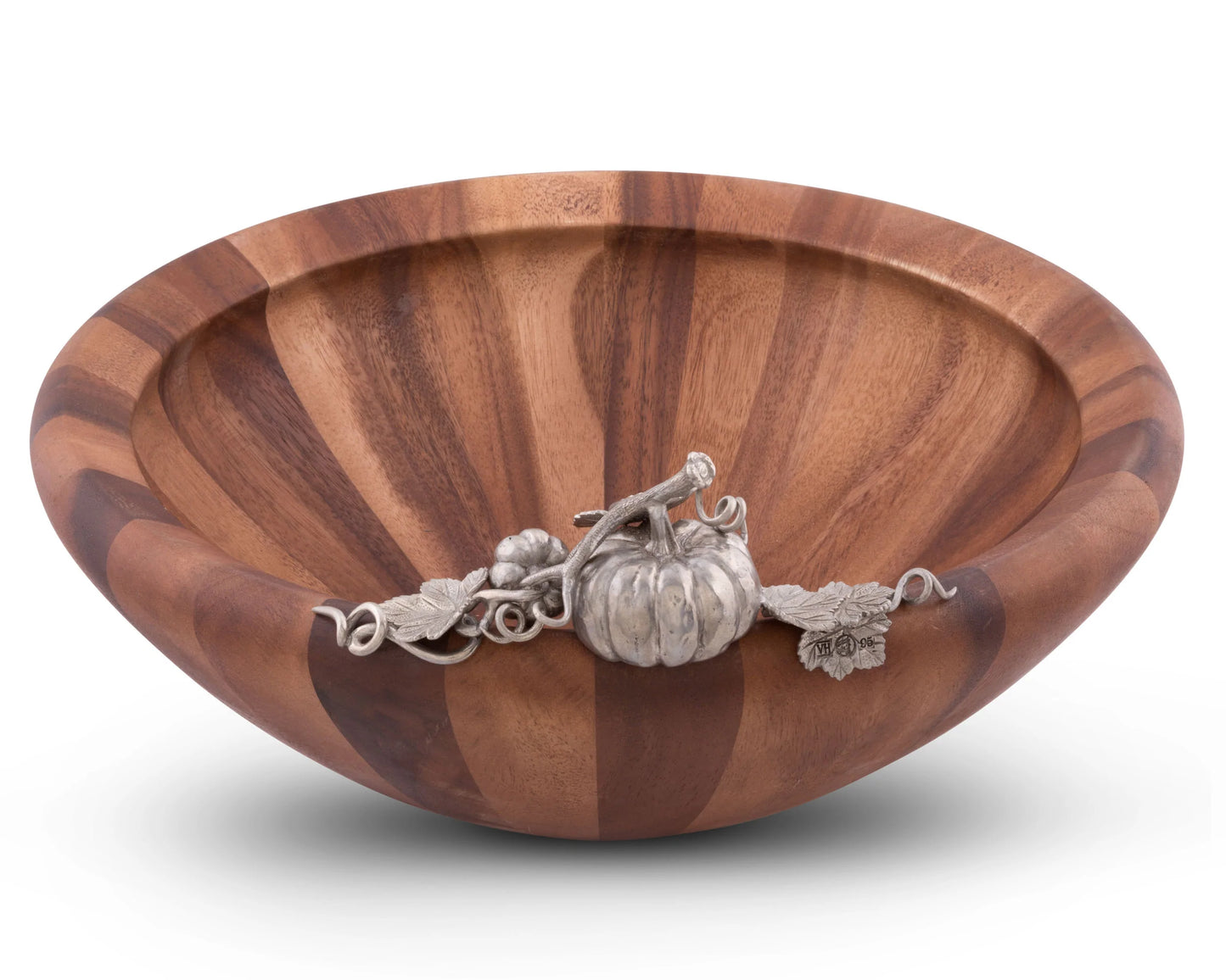Harvest Large Wood Serving Bowl