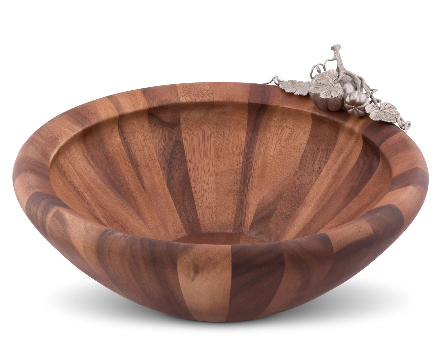 Harvest Large Wood Serving Bowl