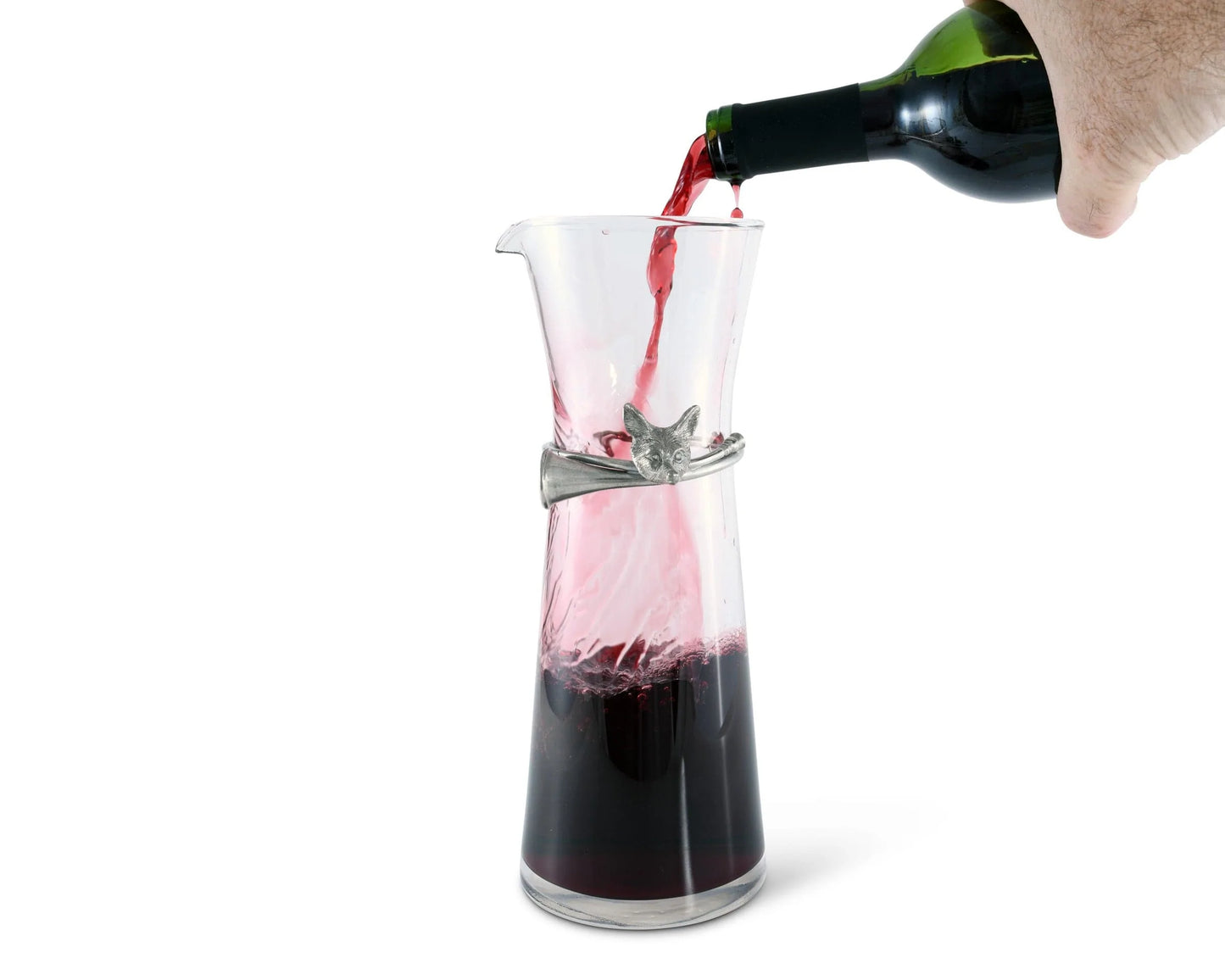 Carafe with Pewter Hunt Equestrian Horn