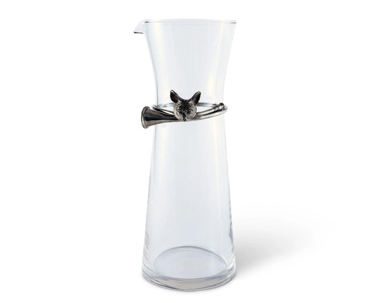 Carafe with Pewter Hunt Equestrian Horn