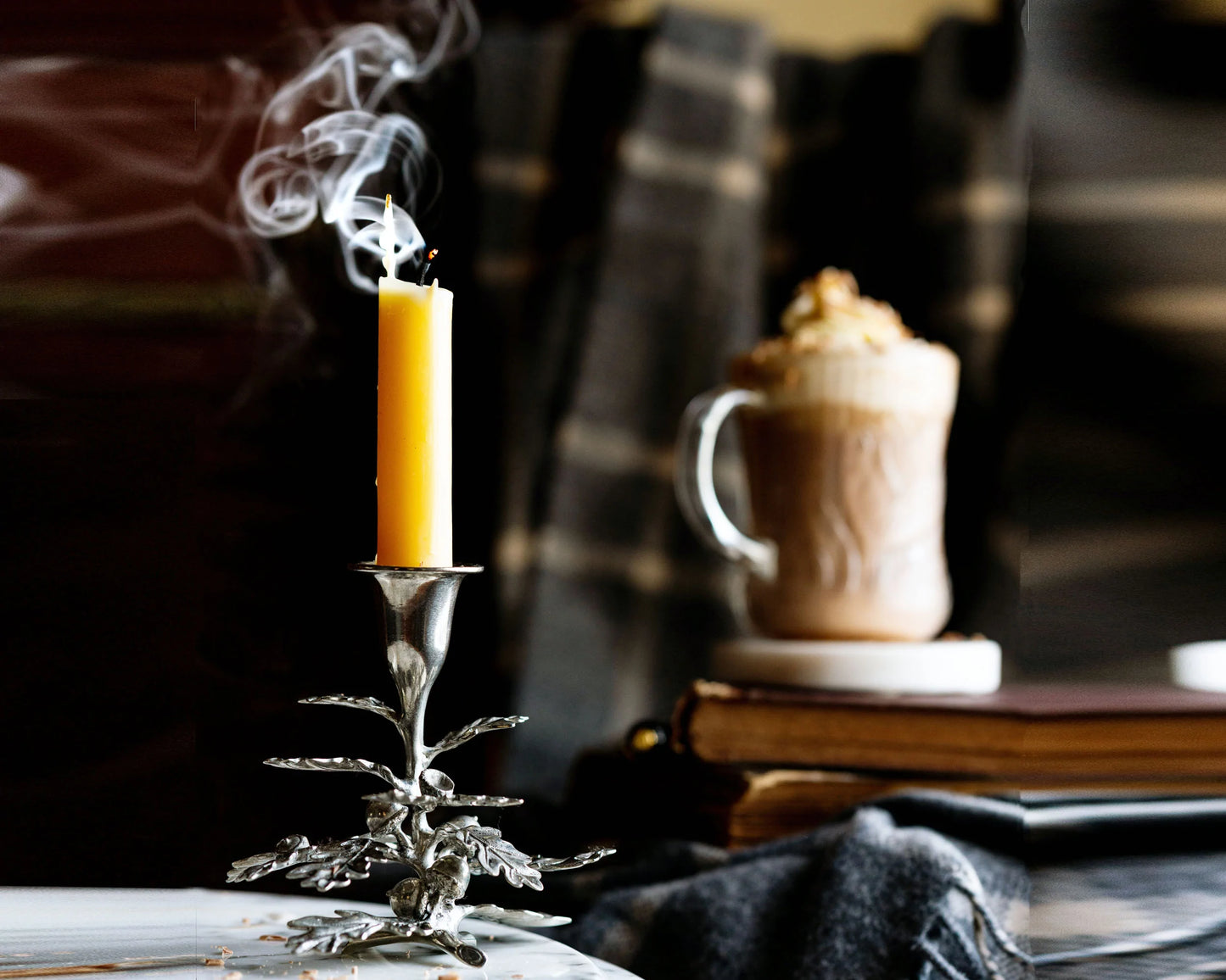 Oak Leaf Candlestick Holder