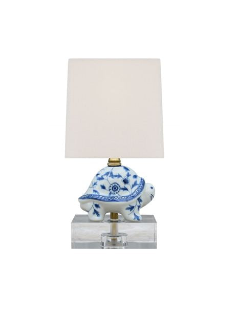Blue & White Turtle Lamp