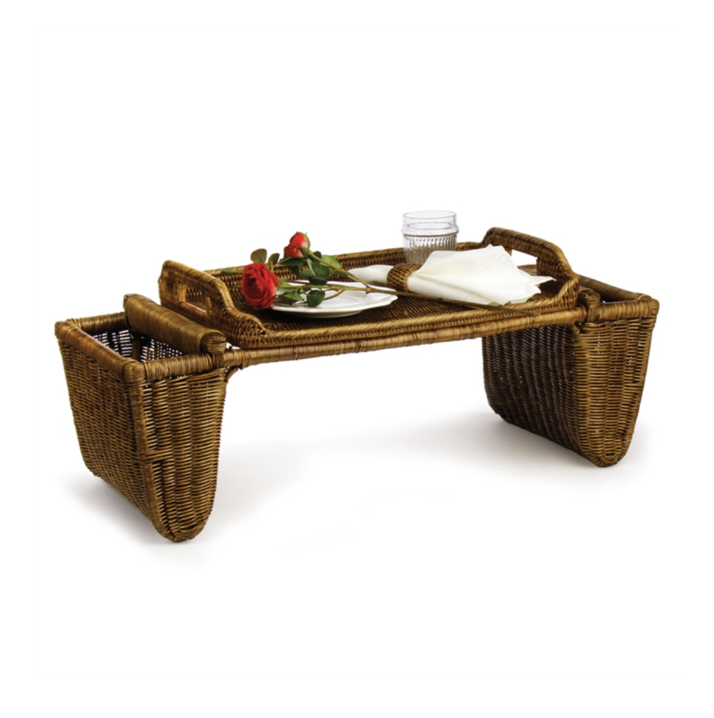 Rattan Breakfast Tray Table