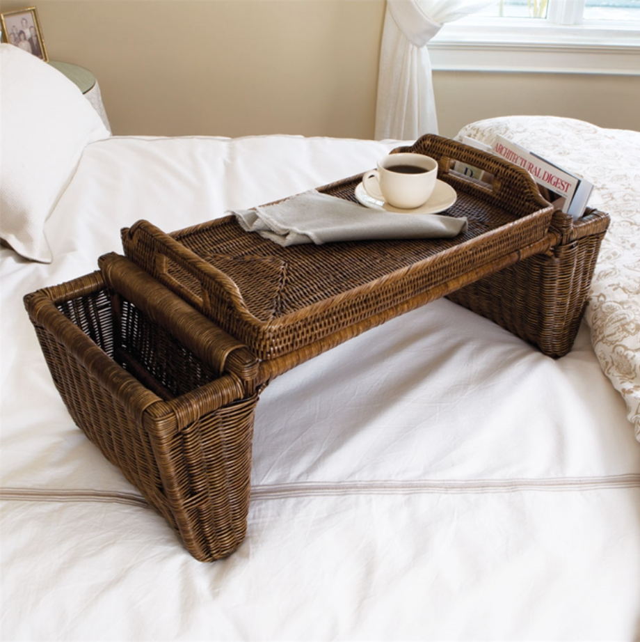 Rattan Breakfast Tray Table
