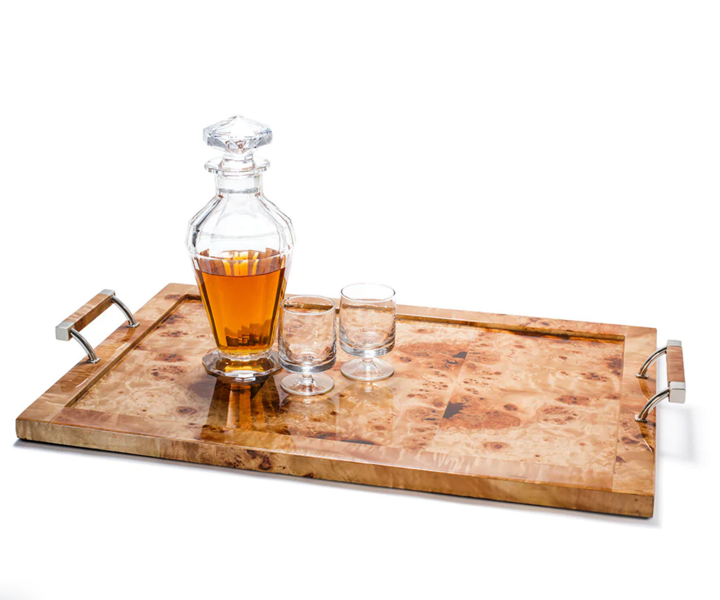 Burl Veneer Serving Tray