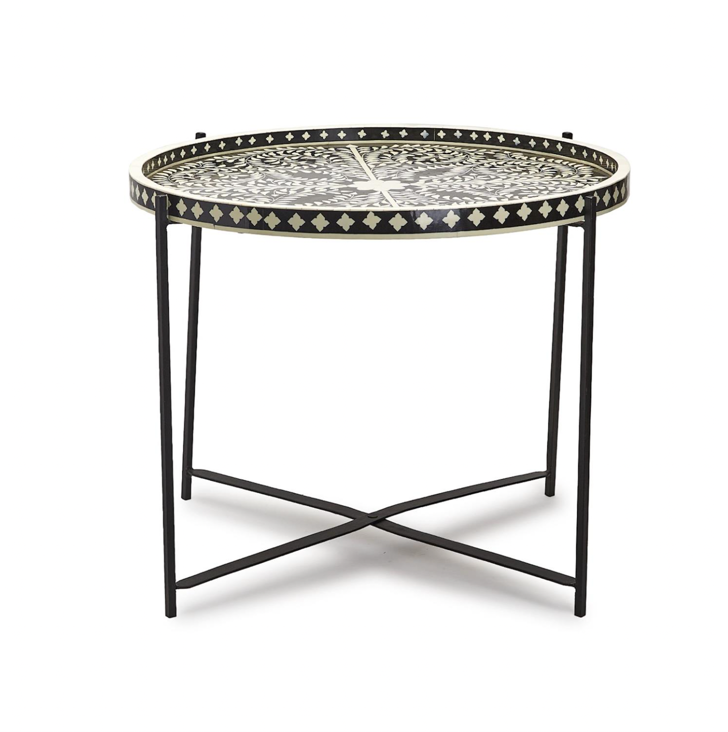 Bone Inlay Tray Table