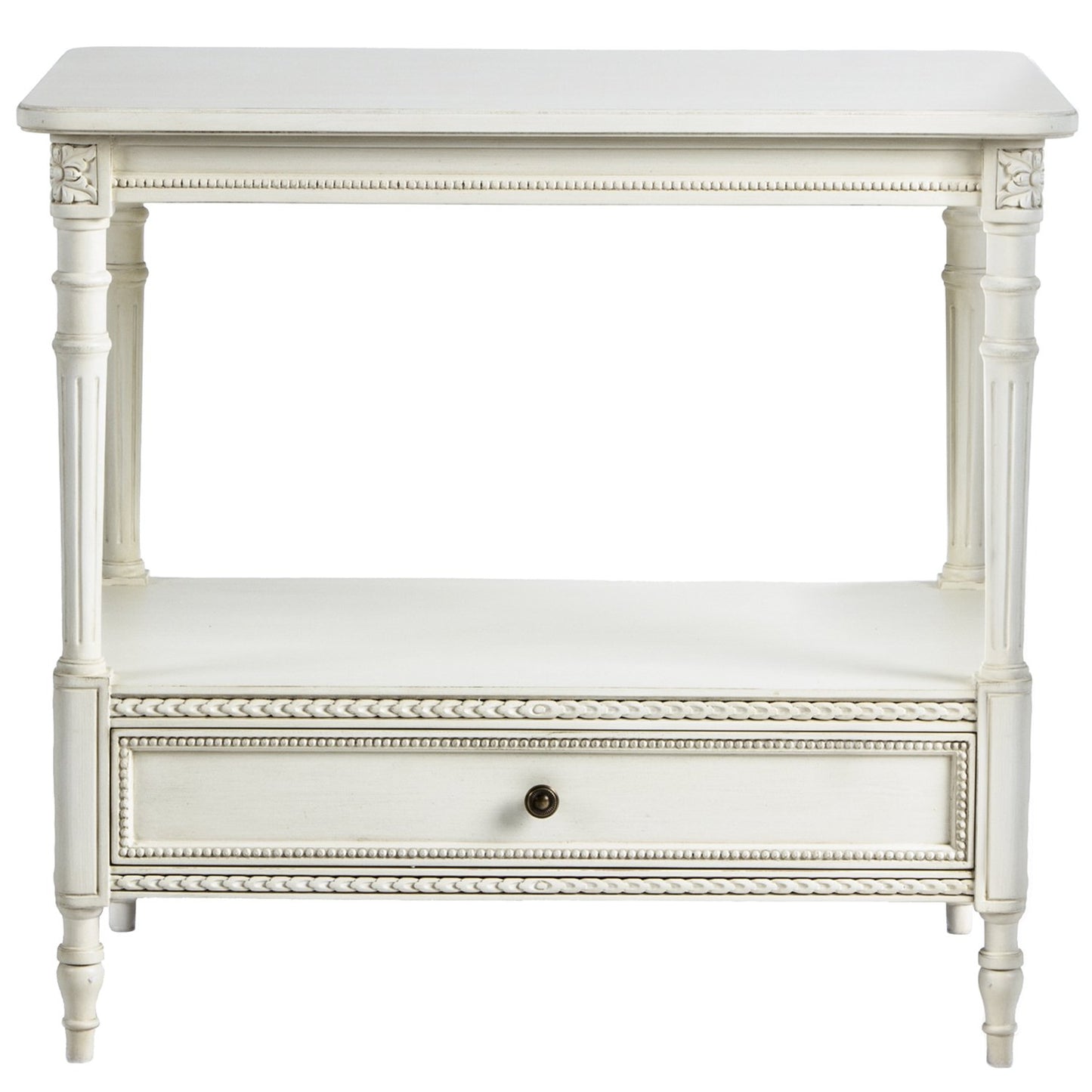 Two Shelf Table with Drawer