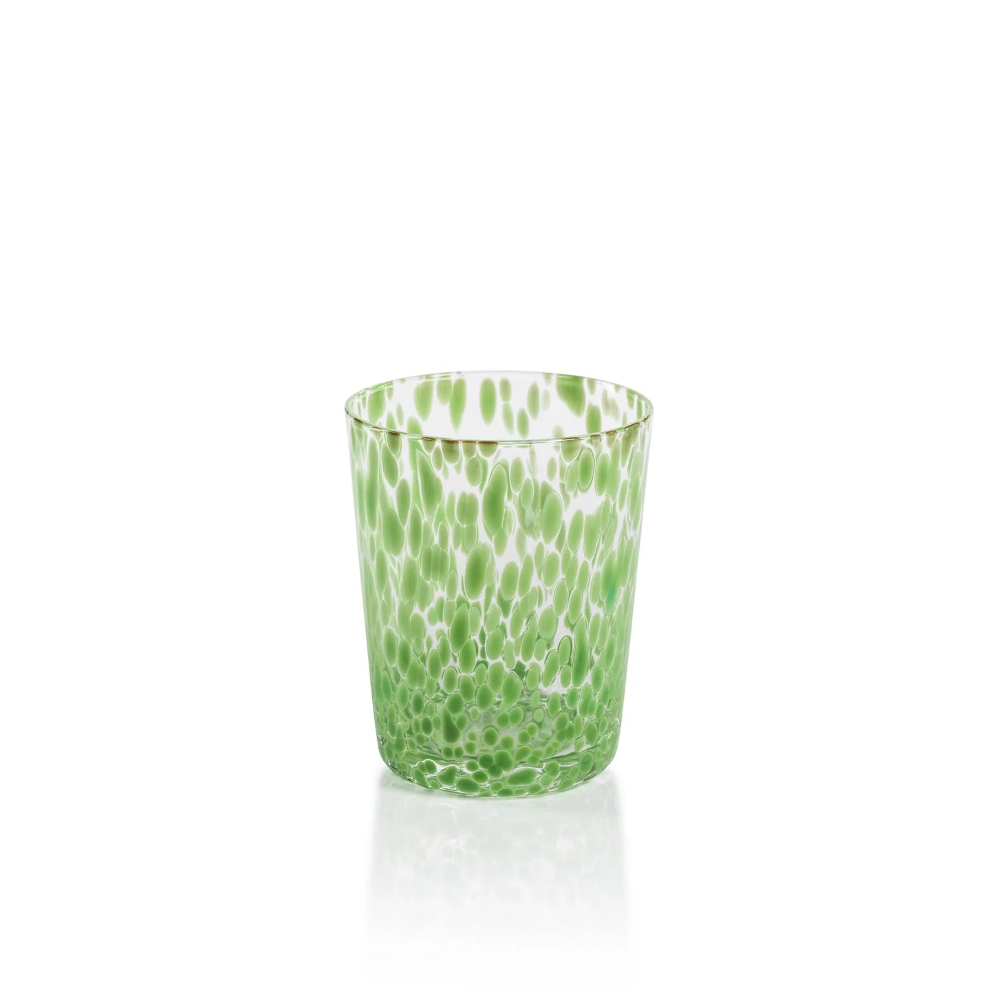 Green Speckled Glassware
