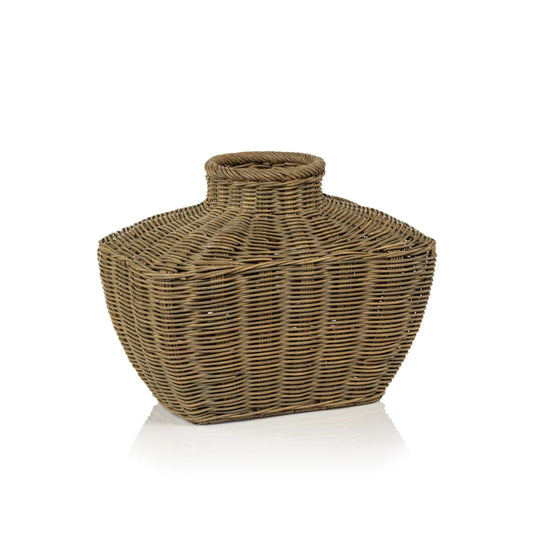 Flask Shape Rattan Basket