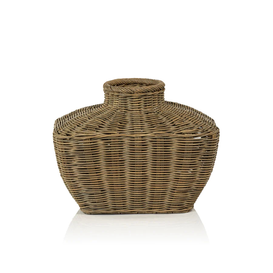 Flask Shape Rattan Basket