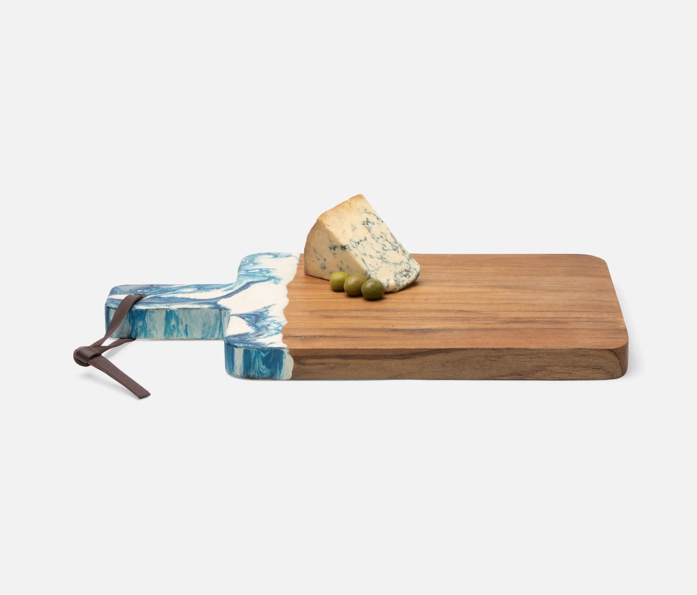 Austin Swirled Resin/Natural Teak Serving Board