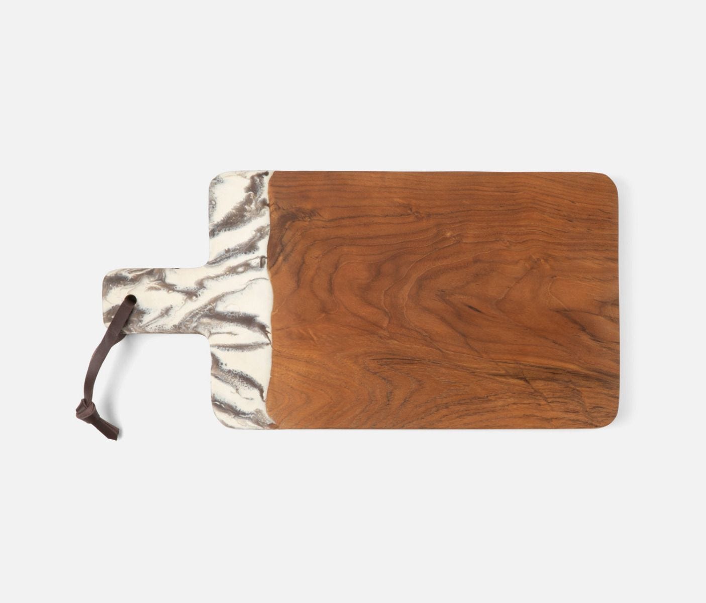 Austin Swirled Resin/Natural Teak Serving Board