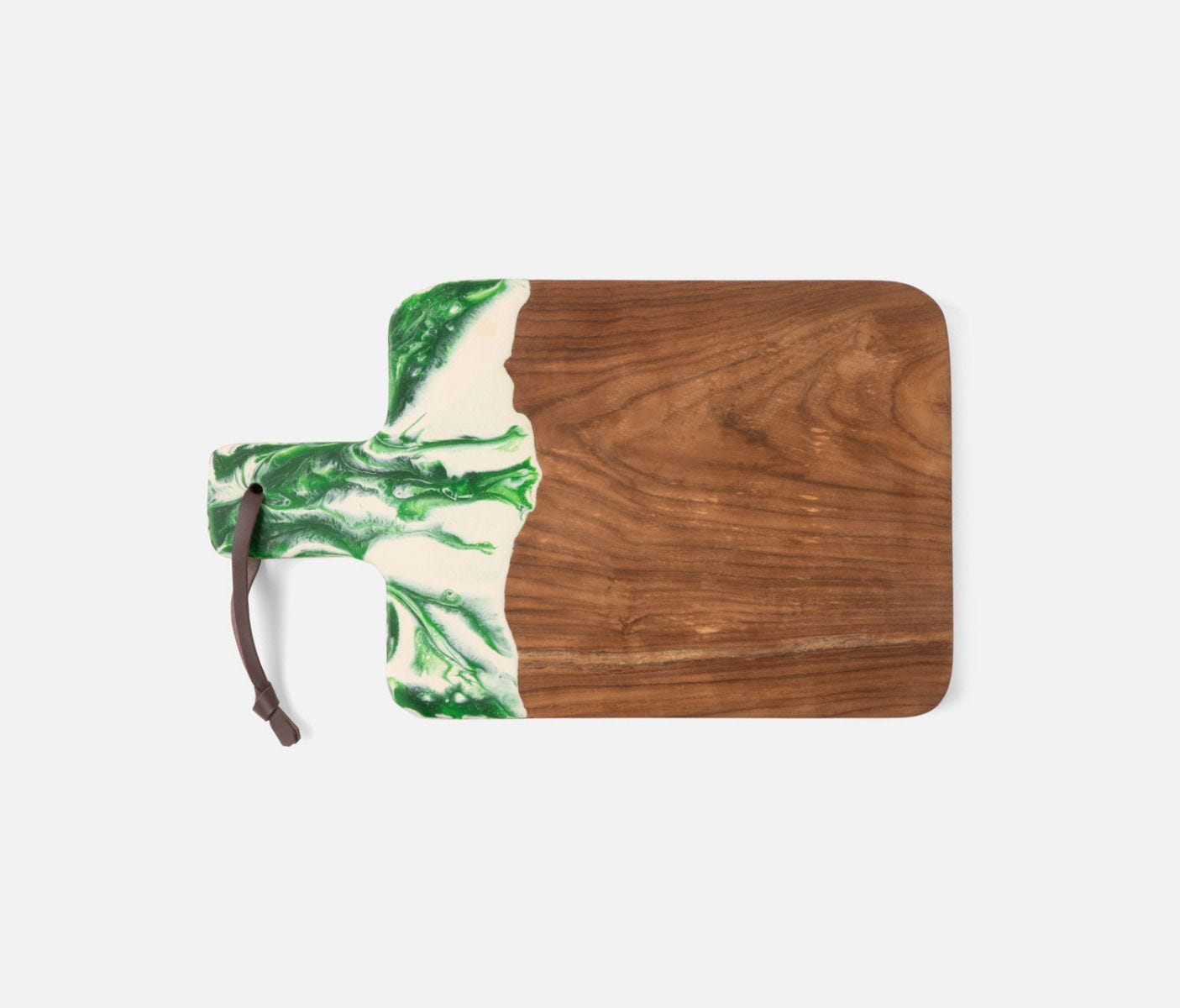 Austin Swirled Resin/Natural Teak Serving Board