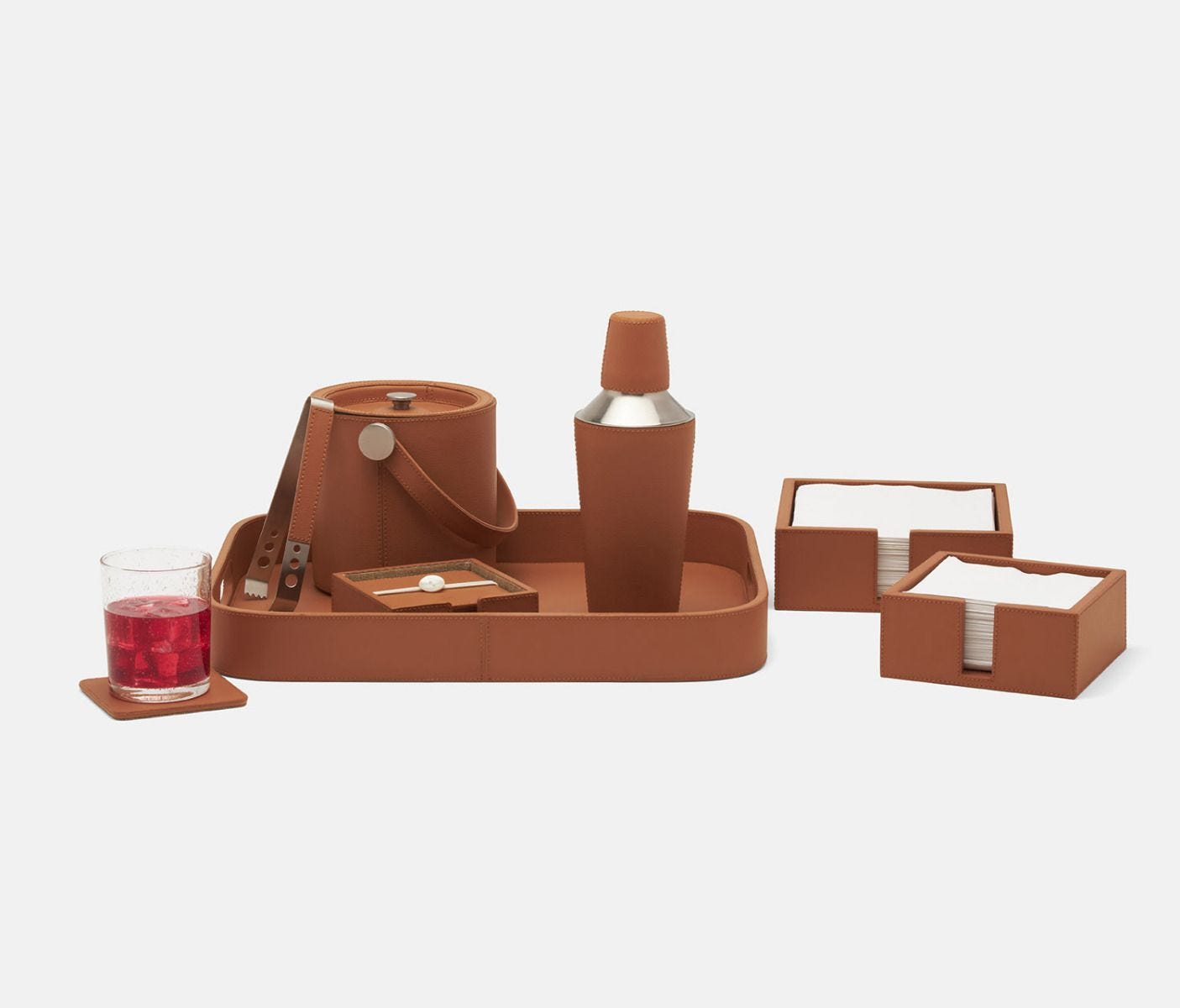 Brisbane Marine Leather Rectangular Tray