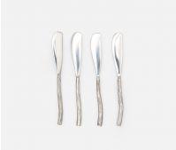 Polished Silver Cheese Spreaders - Set of Four