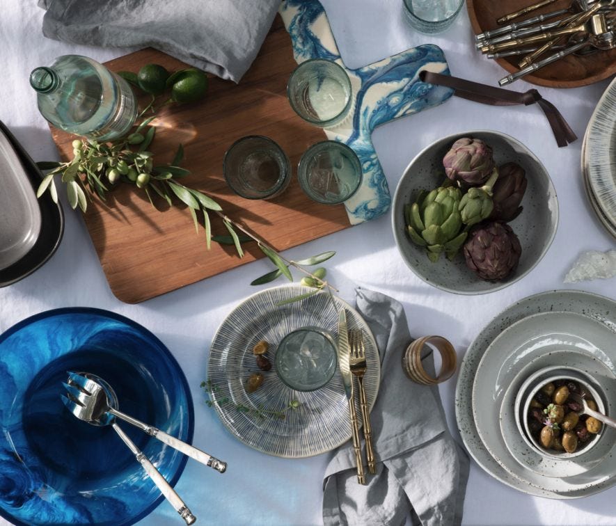 Austin Swirled Resin/Natural Teak Serving Board