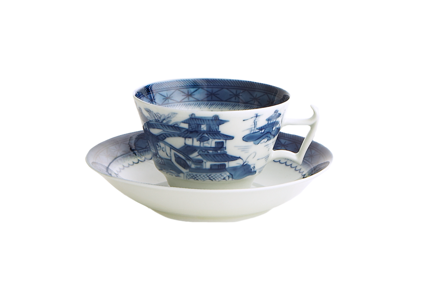 Mottahedeh Blue Canton Tea Cup/Saucer
