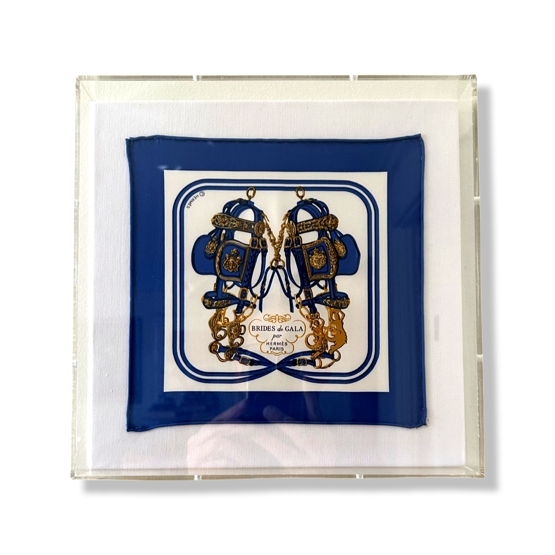 Framed Hermes Silk Scarves