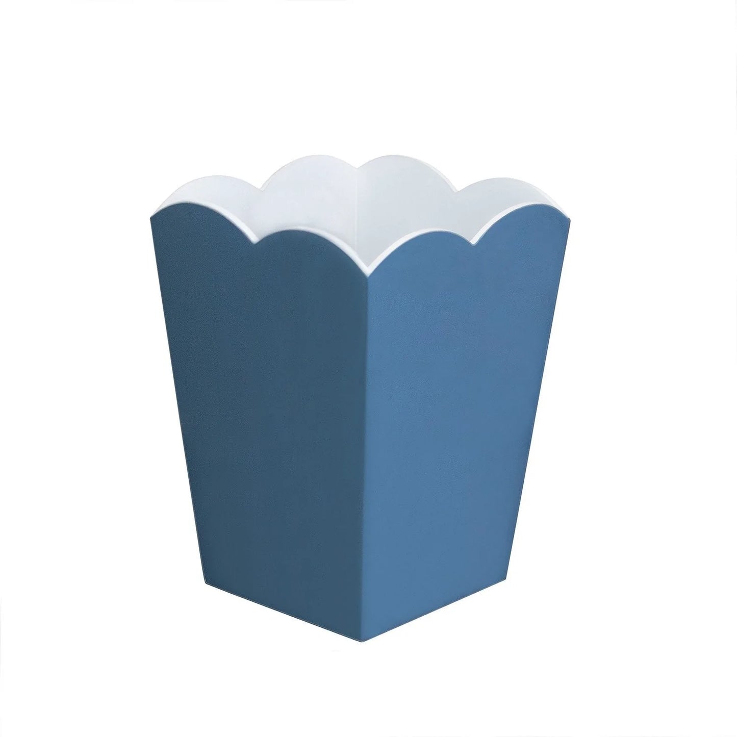 Enameled Scallop Double Color Waste Bin