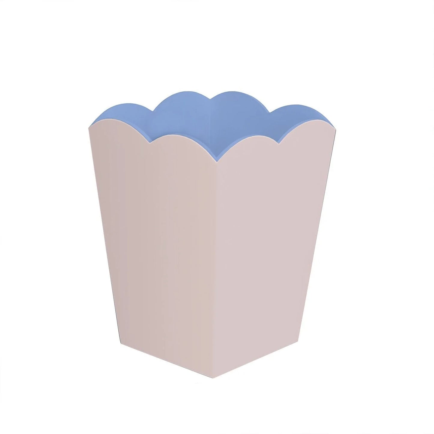 Enameled Scallop Double Color Waste Bin