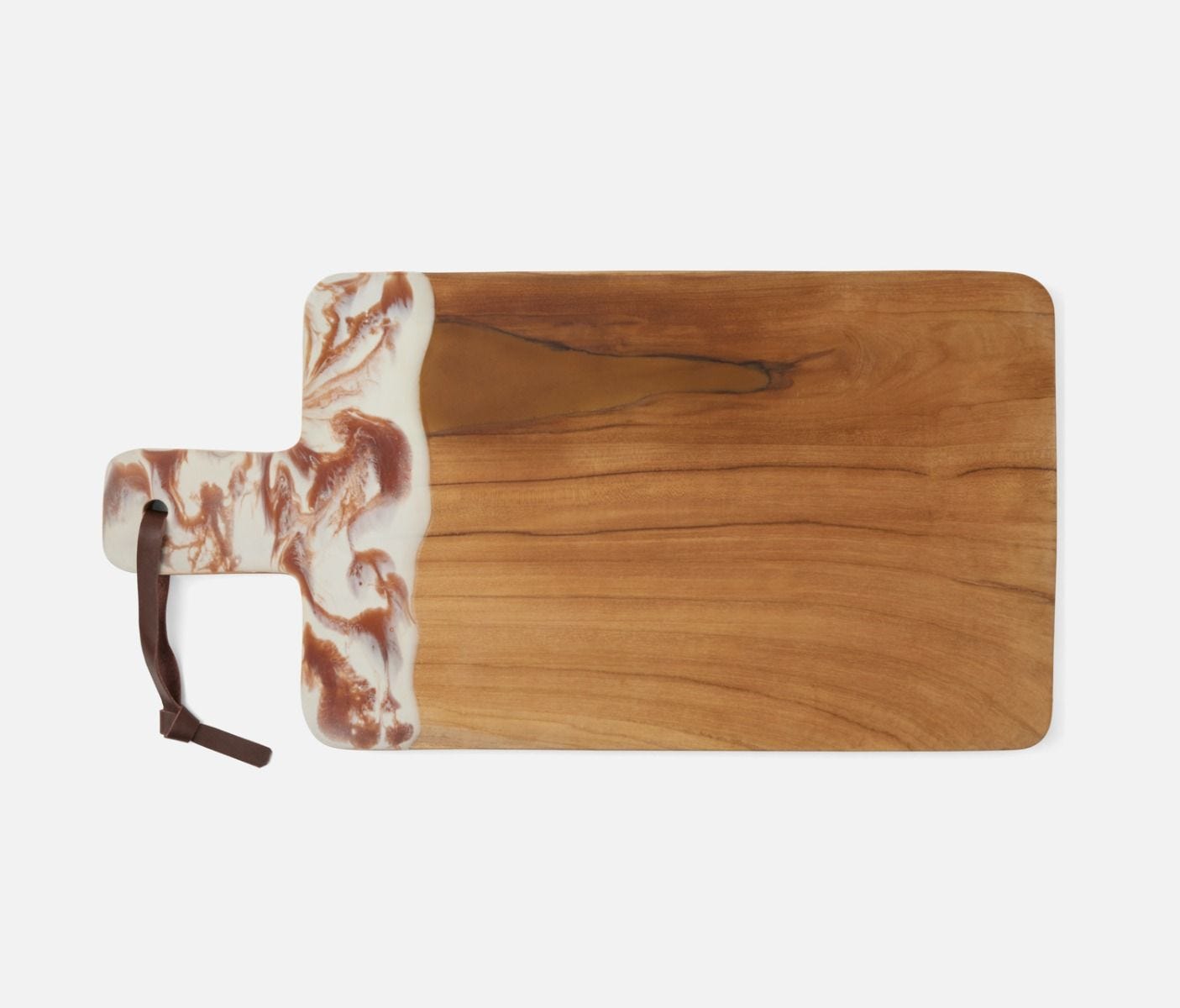 Austin Swirled Resin/Natural Teak Serving Board