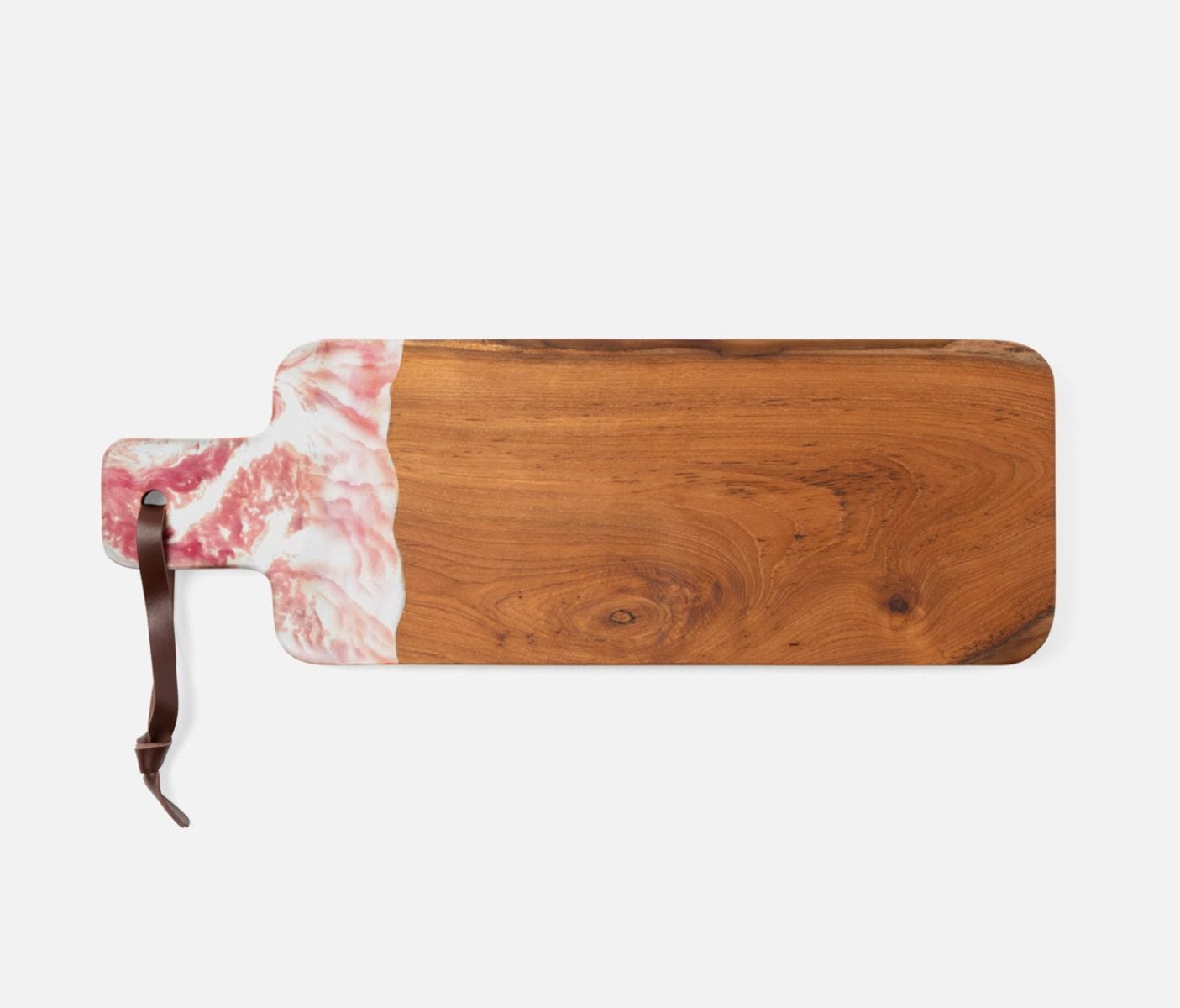 Austin Swirled Resin/Natural Teak Serving Board