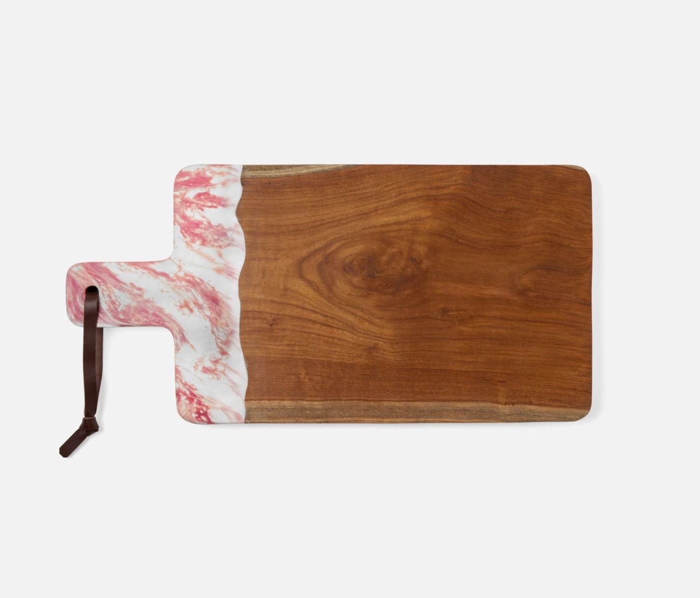 Austin Swirled Resin/Natural Teak Serving Board