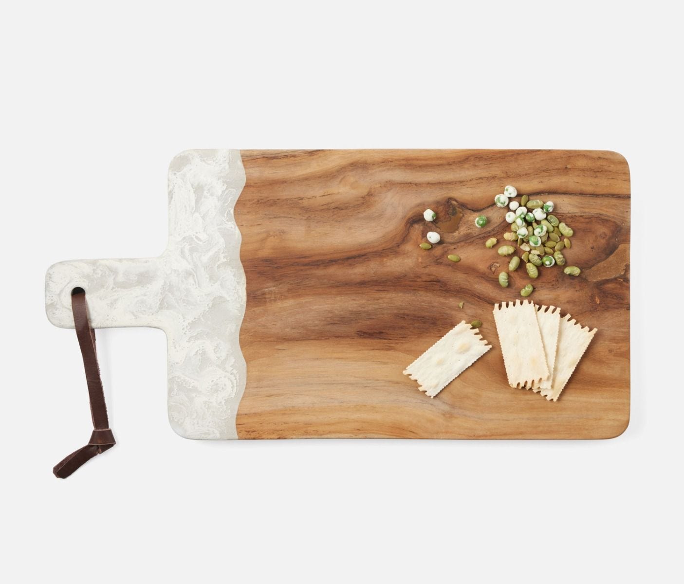 Austin Swirled Resin/Natural Teak Serving Board