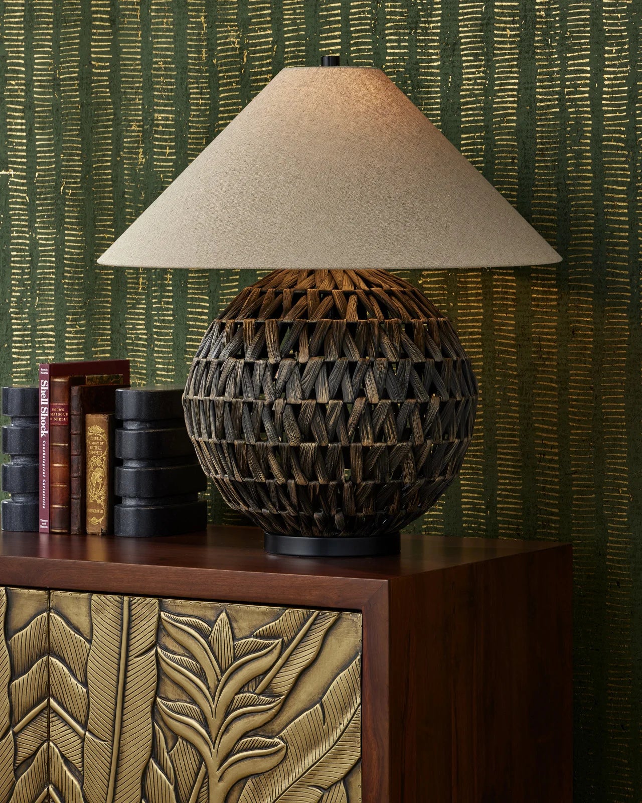Black Weave Lamp