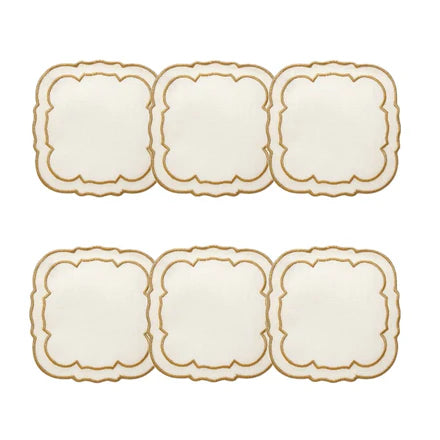 Linho Coaster Scalloped Square