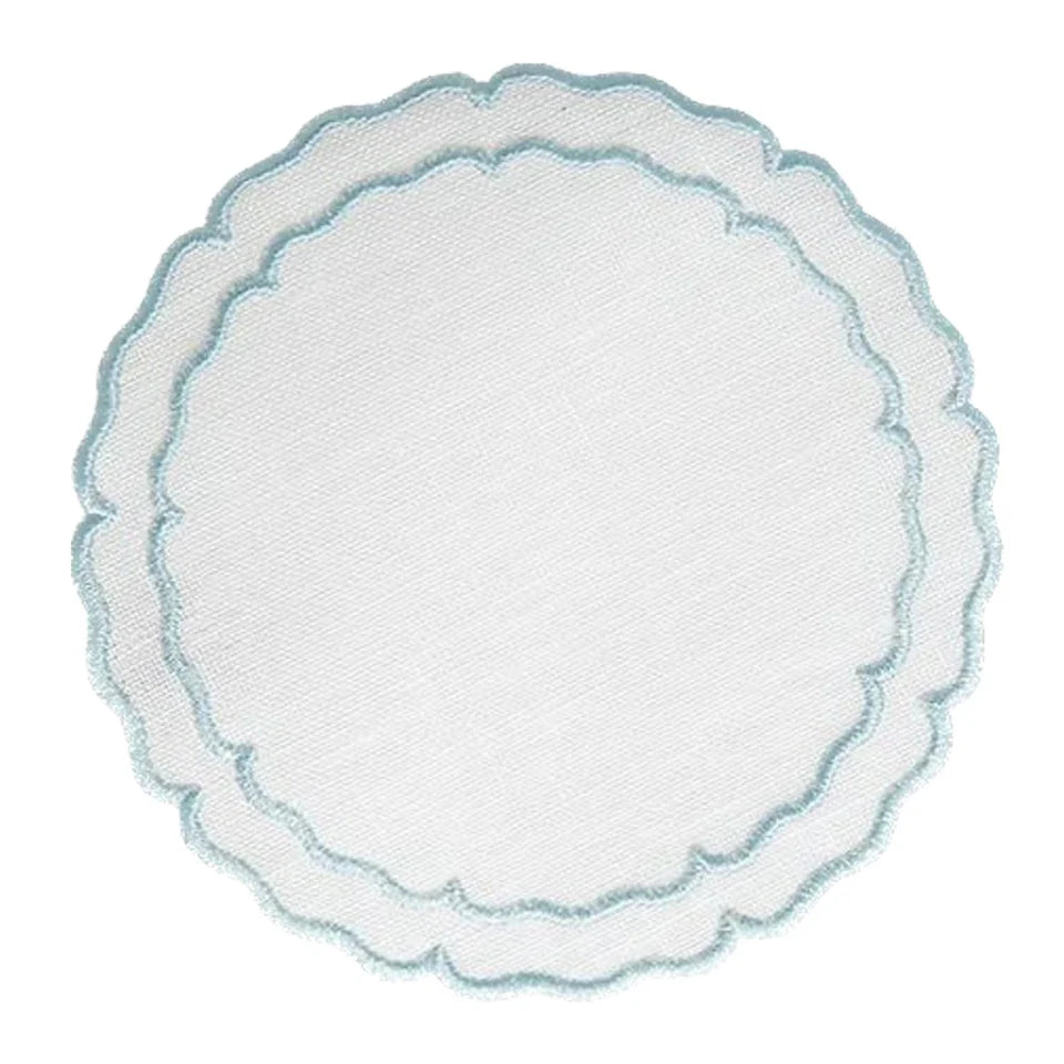 Linho Coaster Scalloped Round